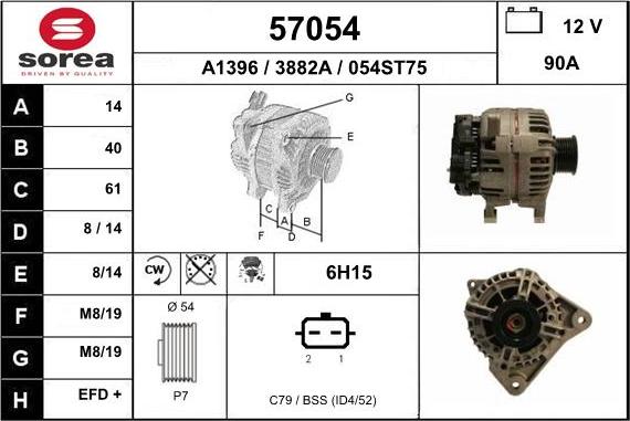 EAI 57054 - Alternator furqanavto.az
