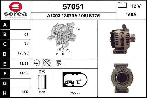 EAI 57051 - Alternator furqanavto.az