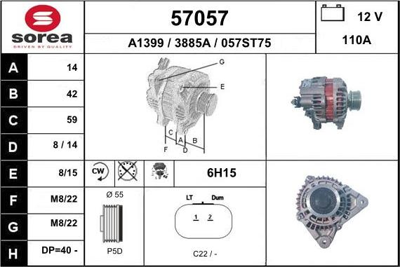 EAI 57057 - Alternator furqanavto.az