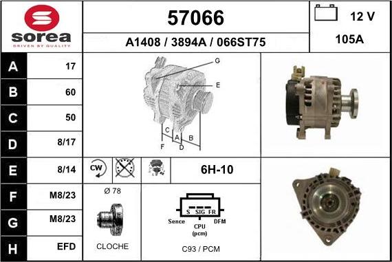 EAI 57066 - Alternator furqanavto.az