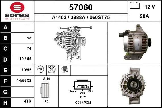 EAI 57060 - Alternator furqanavto.az