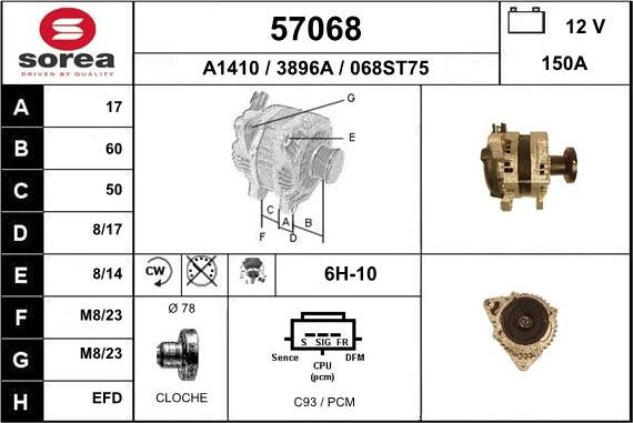 EAI 57068 - Alternator furqanavto.az