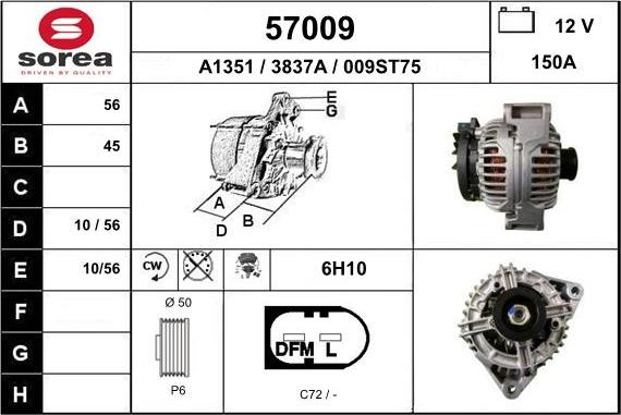 EAI 57009 - Alternator furqanavto.az