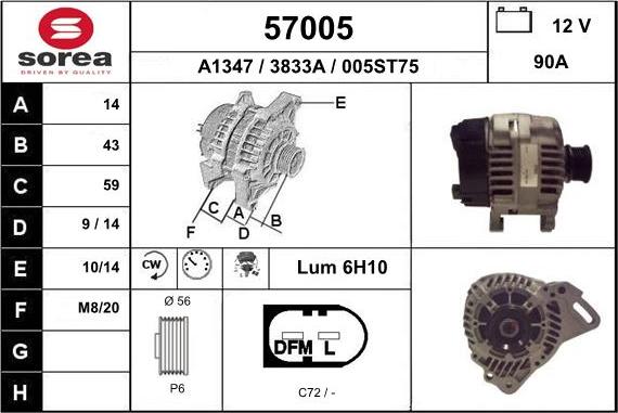 EAI 57005 - Alternator furqanavto.az