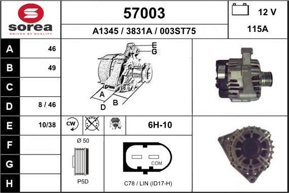 EAI 57003 - Alternator furqanavto.az