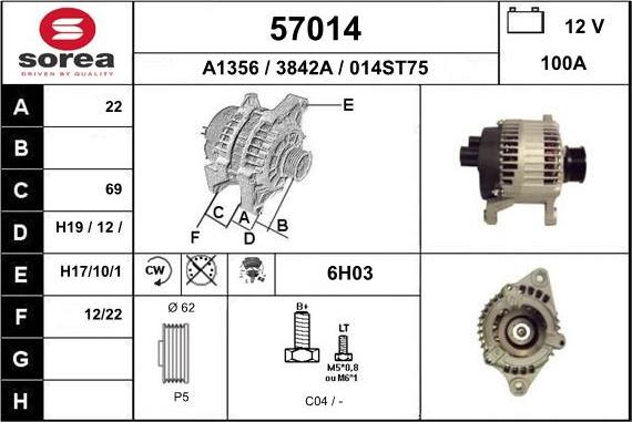 EAI 57014 - Alternator furqanavto.az