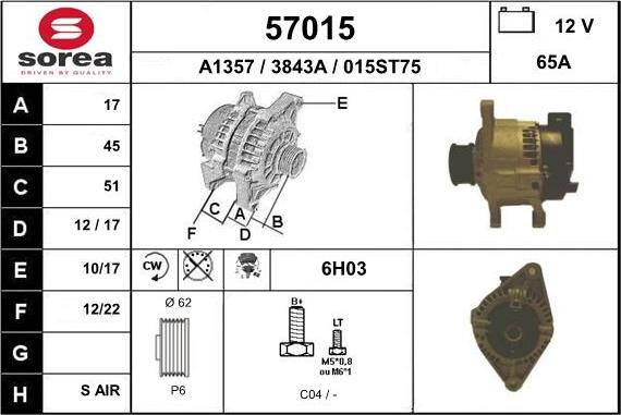 EAI 57015 - Alternator furqanavto.az