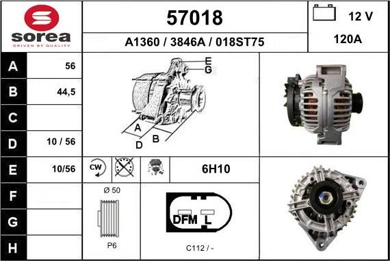 EAI 57018 - Alternator furqanavto.az