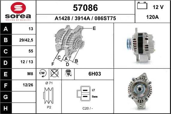 EAI 57086 - Alternator furqanavto.az
