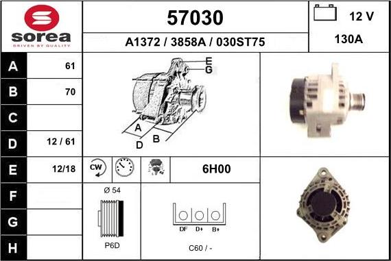 EAI 57030 - Alternator furqanavto.az