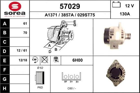 EAI 57029 - Alternator furqanavto.az