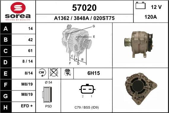 EAI 57020 - Alternator furqanavto.az