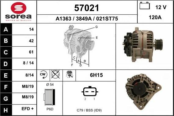 EAI 57021 - Alternator furqanavto.az