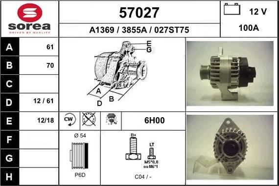 EAI 57027 - Alternator furqanavto.az