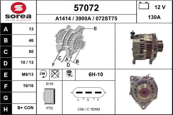 EAI 57072 - Alternator furqanavto.az