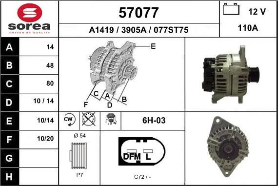 EAI 57077 - Alternator furqanavto.az
