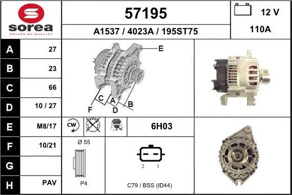 EAI 57195 - Alternator furqanavto.az