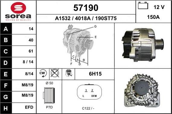 EAI 57190 - Alternator furqanavto.az