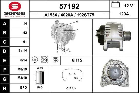 EAI 57192 - Alternator furqanavto.az