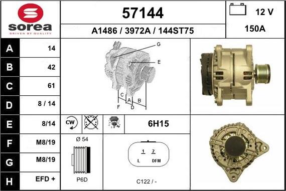 EAI 57144 - Alternator furqanavto.az