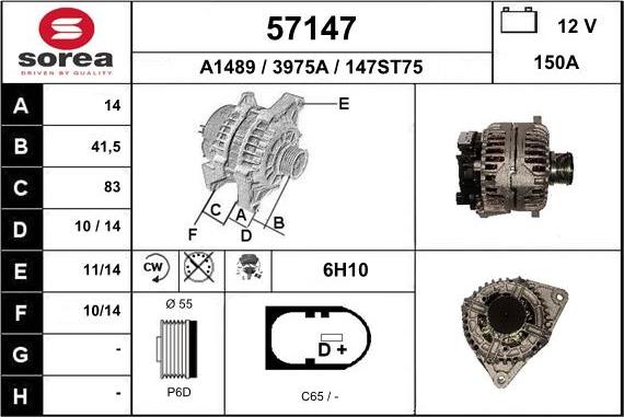 EAI 57147 - Alternator furqanavto.az