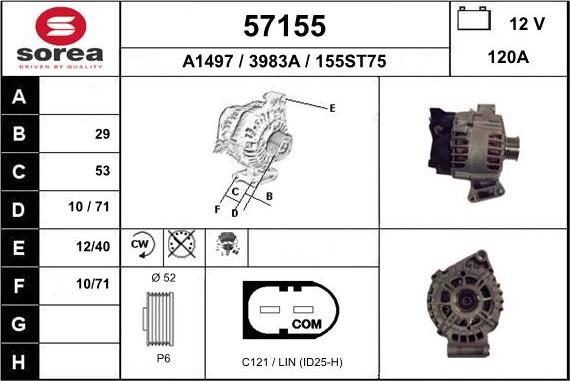 EAI 57155 - Alternator furqanavto.az