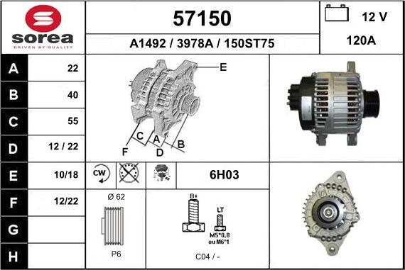 EAI 57150 - Alternator furqanavto.az