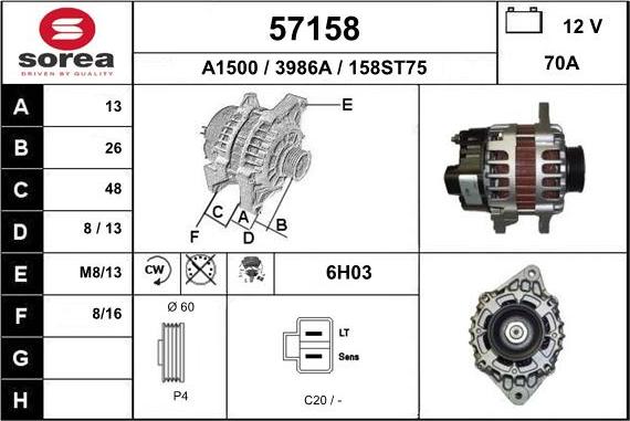 EAI 57158 - Alternator furqanavto.az