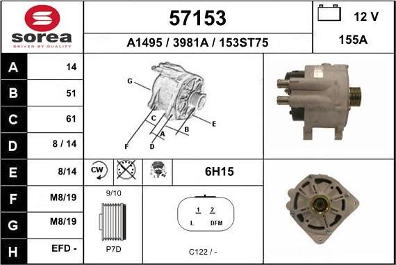 EAI 57153 - Alternator furqanavto.az