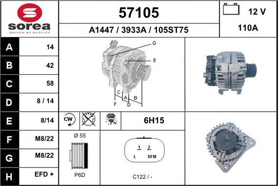 EAI 57105 - Alternator furqanavto.az