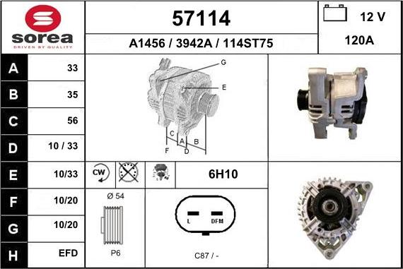 EAI 57114 - Alternator furqanavto.az