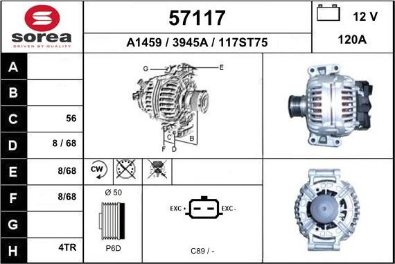 EAI 57117 - Alternator furqanavto.az