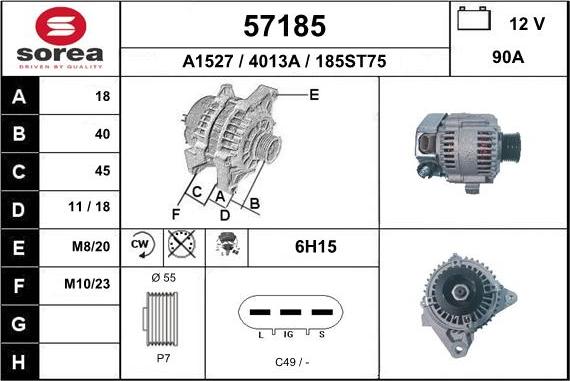 EAI 57185 - Alternator furqanavto.az