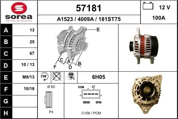 EAI 57181 - Alternator furqanavto.az