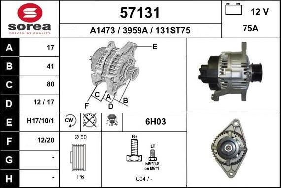 EAI 57131 - Alternator furqanavto.az