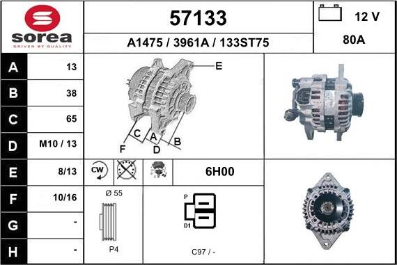 EAI 57133 - Alternator furqanavto.az