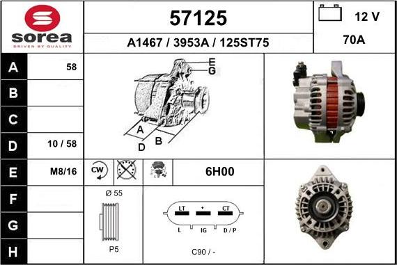 EAI 57125 - Alternator furqanavto.az