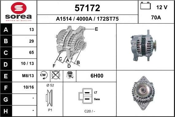 EAI 57172 - Alternator furqanavto.az