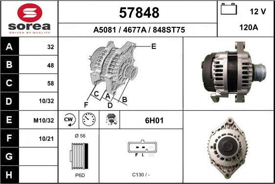 EAI 57848 - Alternator furqanavto.az