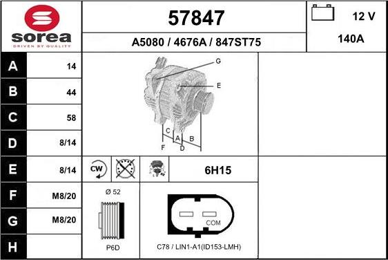 EAI 57847 - Alternator furqanavto.az