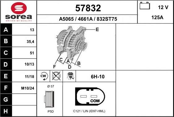 EAI 57832 - Alternator furqanavto.az