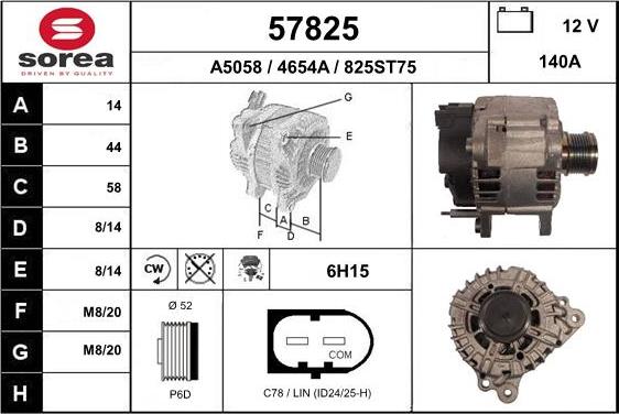 EAI 57825 - Alternator furqanavto.az