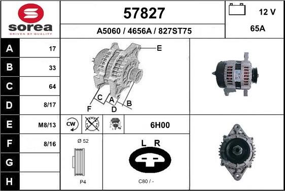 EAI 57827 - Alternator furqanavto.az