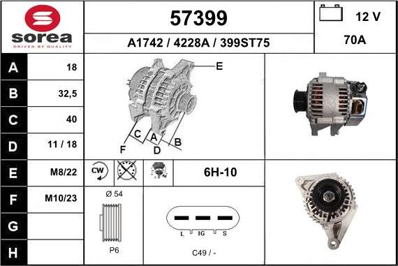 EAI 57399 - Alternator furqanavto.az