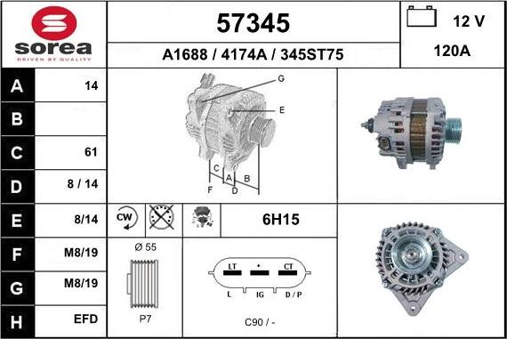 EAI 57345 - Alternator furqanavto.az