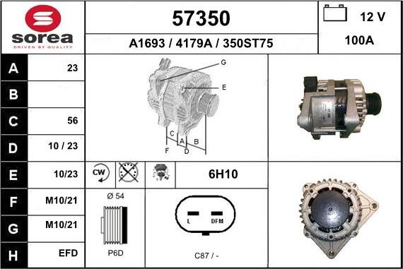 EAI 57350 - Alternator furqanavto.az