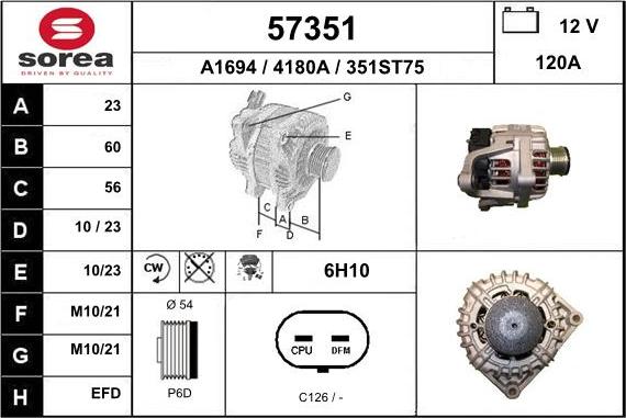 EAI 57351 - Alternator furqanavto.az