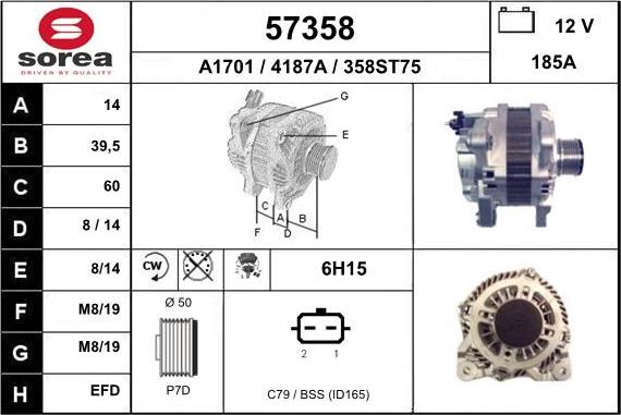 EAI 57358 - Alternator furqanavto.az