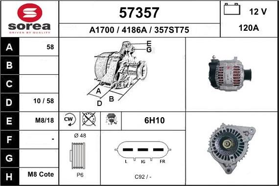 EAI 57357 - Alternator furqanavto.az