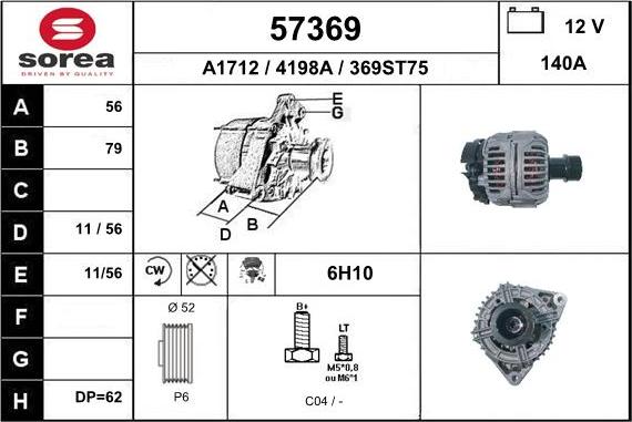 EAI 57369 - Alternator furqanavto.az